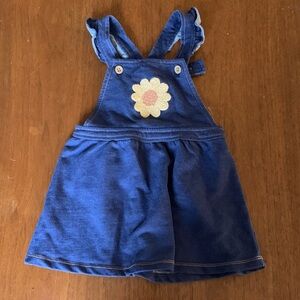 🫐3/$30 Pekkle Blue Kids Overalls with Floral Accent size 24m